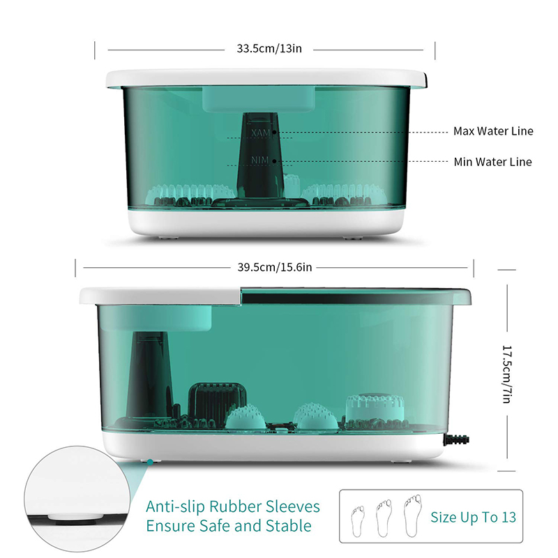 Masajeador de baño tipo spa de 3 pies MM-20A con calor y cuatro rodillos de masaje grandes
