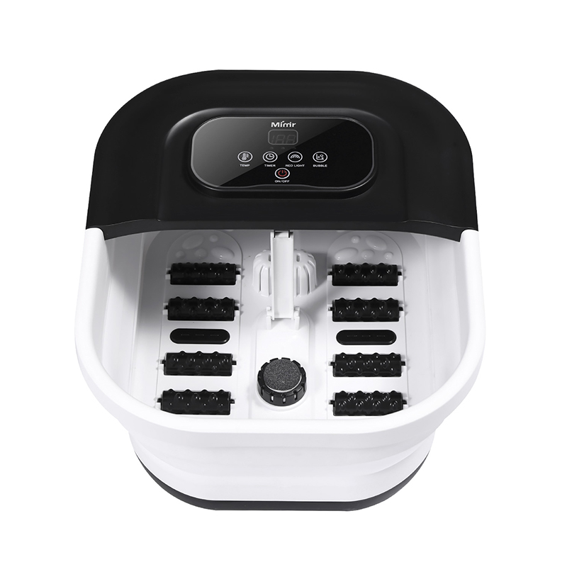 Máquina de spa para pies plegable MZD-22B-2 de 500 W con 8 rodillos de masaje para masaje relajante de pies