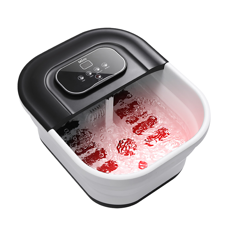 Máquina de spa para pies plegable MZD-22B-2 de 500 W con 8 rodillos de masaje para masaje relajante de pies