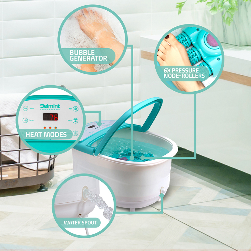 Masajeador automático de baño con spa para pies KY-888 con burbujas de oxígeno